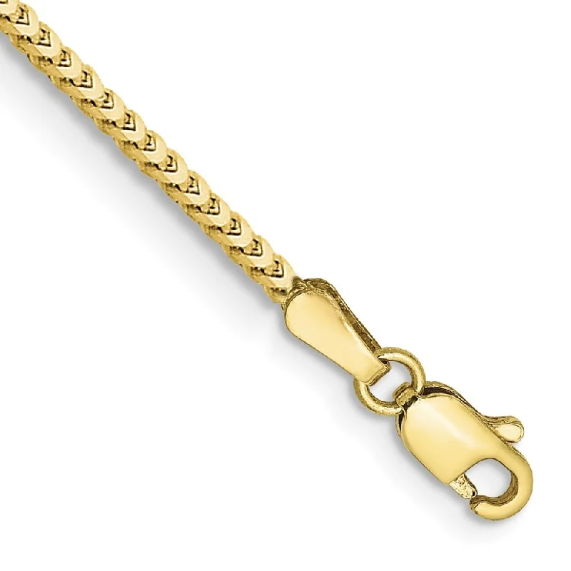 modern orbit gem bracelet-10k Yellow Gold 1.5mm Franco Chain Bracelet, 7"