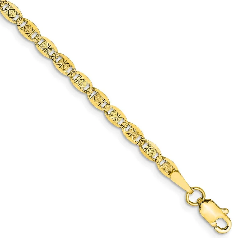 vintage-style spinel bracelet-10KT Yellow Gold 7-inch 5MM Diamond-cut Valentino Bracelet