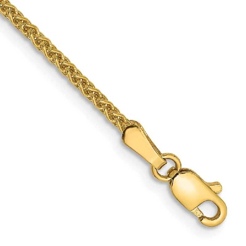 modern sleek twist bracelet-14k Yellow Gold 1.65mm Spiga Chain Bracelet, 7"