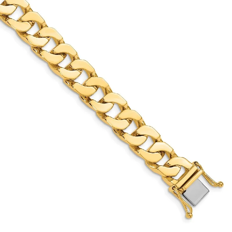 gothic-inspired phoenix bracelet-14k Yellow Gold 10mm Hand-polished Fancy Link Bracelet, 8"