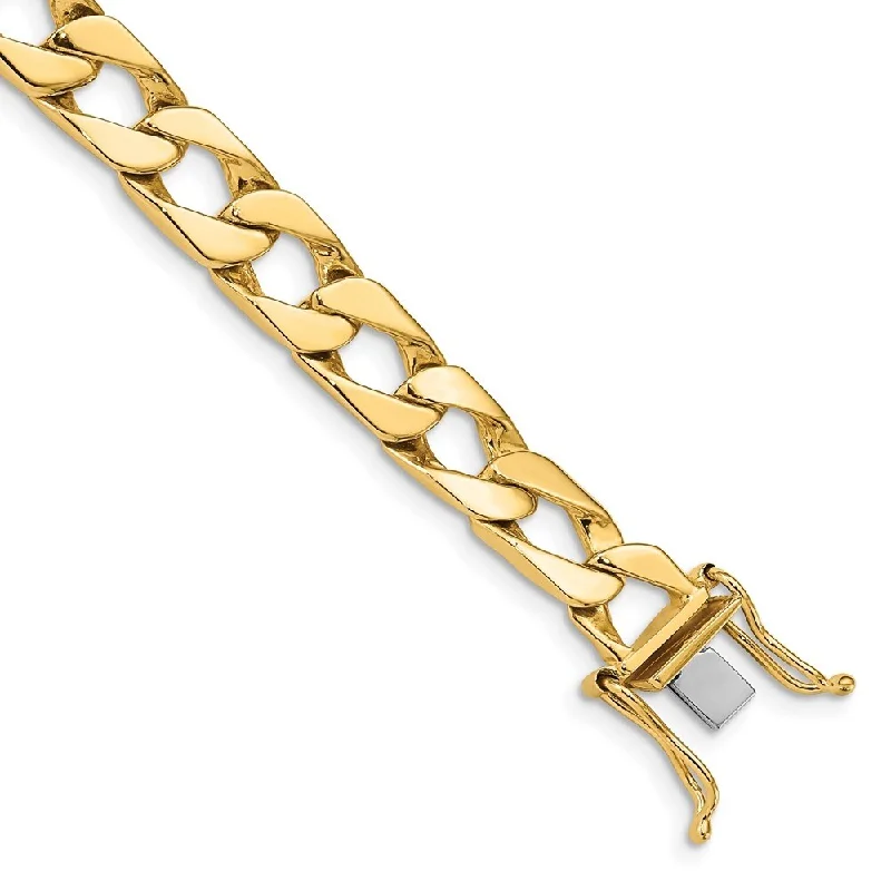 polished rose twist bracelet-14k Yellow Gold 7.9mm Hand-polished Fancy Link Bracelet, 8"