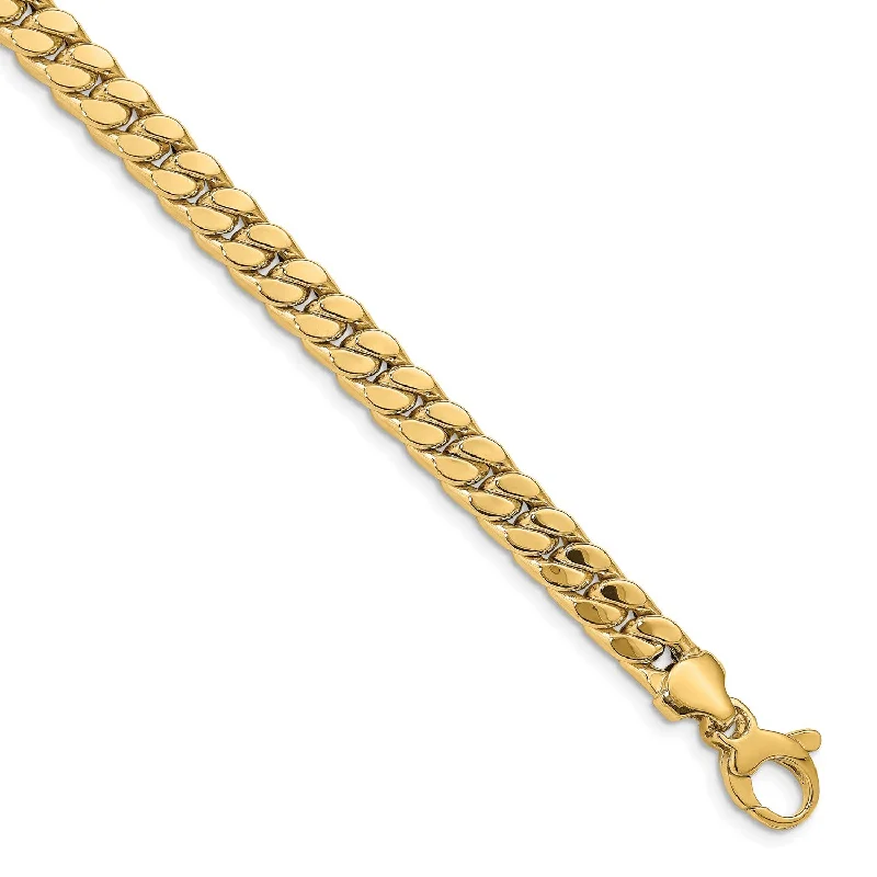 bold ruby ridge bracelet-14KT Yellow Gold 8.5-inch 6MM Curb Bracelet