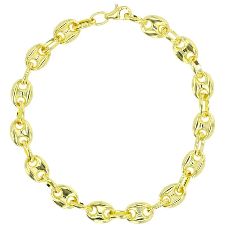 artisan-crafted rose bracelet-14KT Yellow Gold 8.5-inch 8MM Anchor Link Bracelet