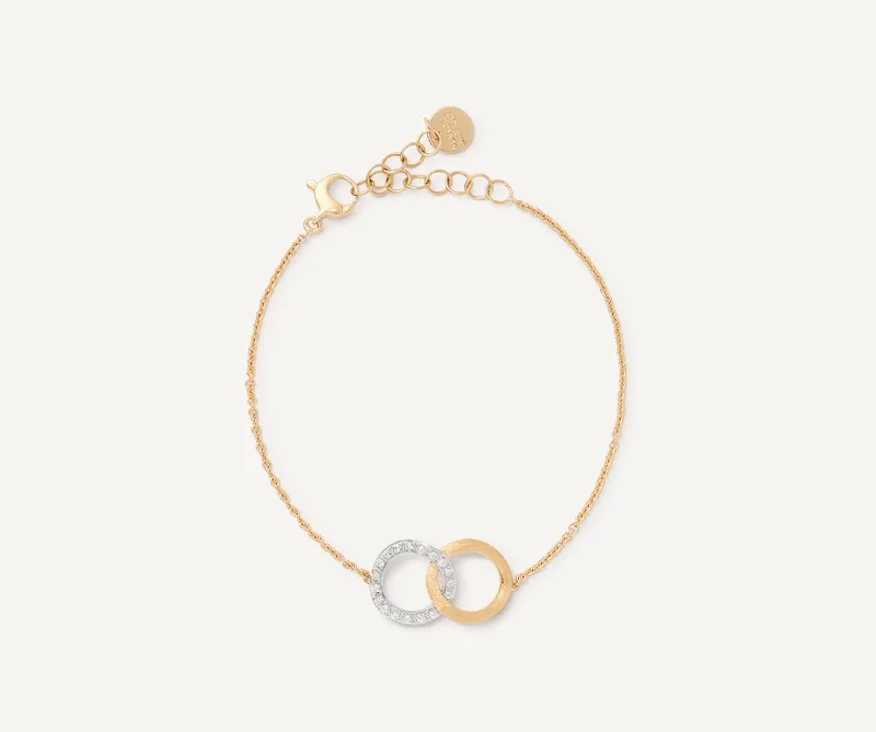 minimalist octagon bracelet-18K Yellow Gold Diamond Infinity Bracelet