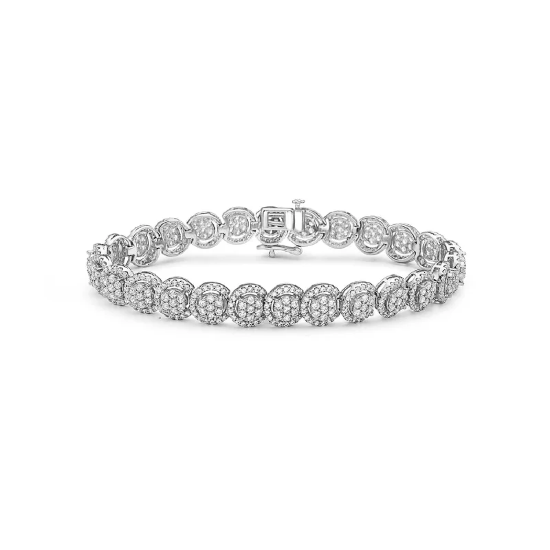 engraved eternity chain bracelet-5 CTW Diamond 7-inch Tennis Bracelet in 10KT White Gold