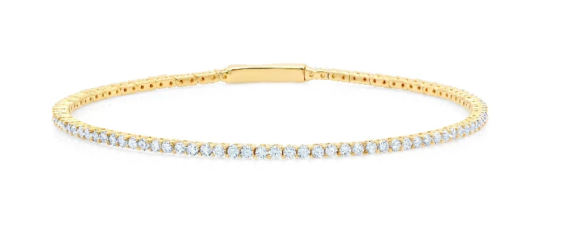 polished gold stack bracelet-Flex Bracelet in Gold