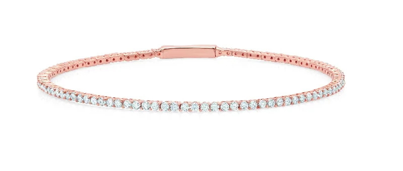 adjustable flame bracelet-Flex Bracelet Finished in 18kt Rose Gold