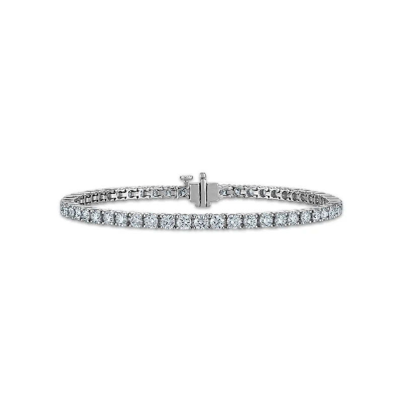 raw spinel statement bracelet-Red Hot Deal 5 CTW Lab Grown Diamond 7-inch Tennis Bracelet in 10KT White Gold