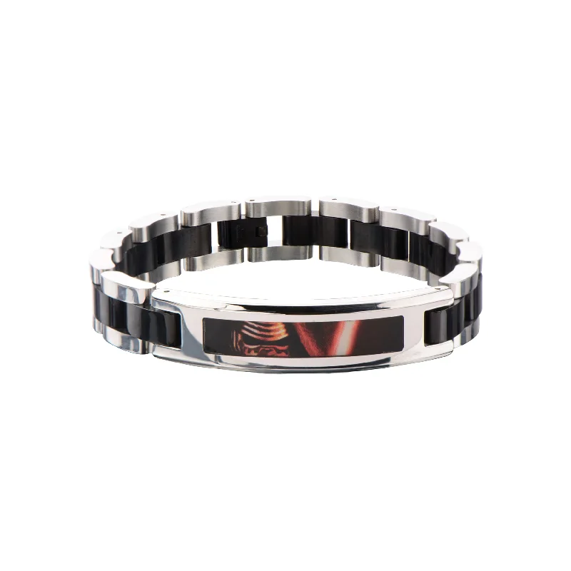 polished rose layered bracelet-Stainless Steel 8.5-inch Star Wars Kylo Ren Bracelet