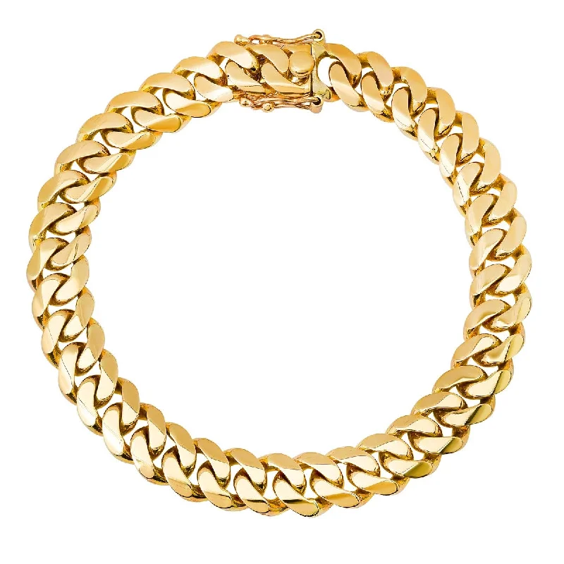 minimalist peak bracelet-Titán by Adrian Gonzalez 8.5-inch Cuban Link Bracelet in 14KT Gold