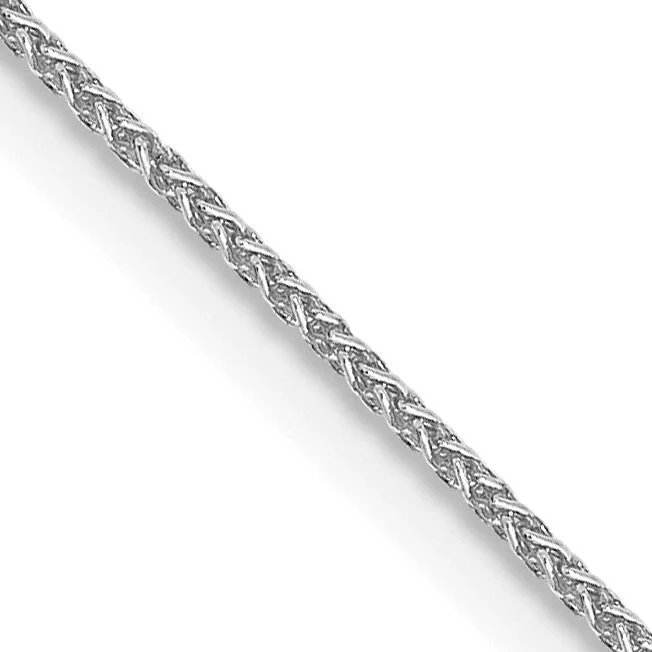 sleek titanium drop necklace-10KT White Gold 18-inch 0.8MM Spiga Link Chain