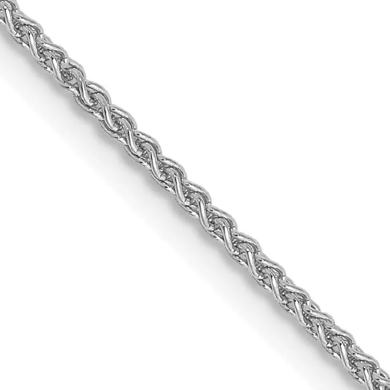 timeless radiant-cut pendant necklace-10KT White Gold 20-inch 1.25MM Spiga Link Chain