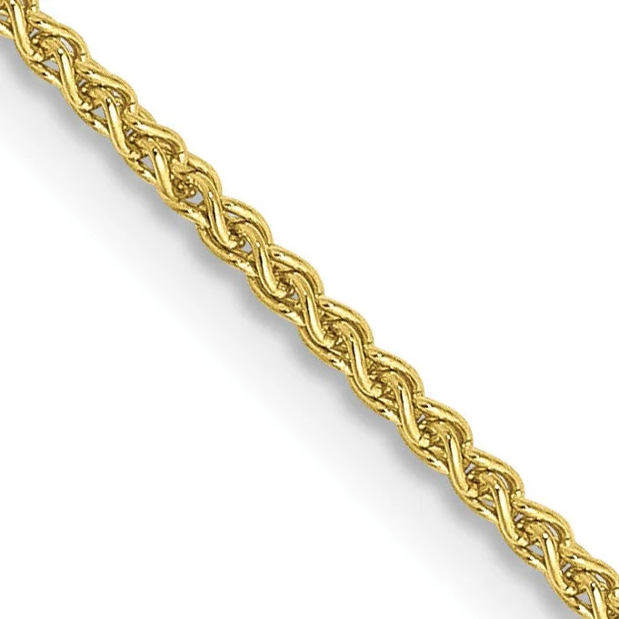 polished rose twist necklace-10KT Yellow Gold 18-inch 1.25MM Spiga Link Chain