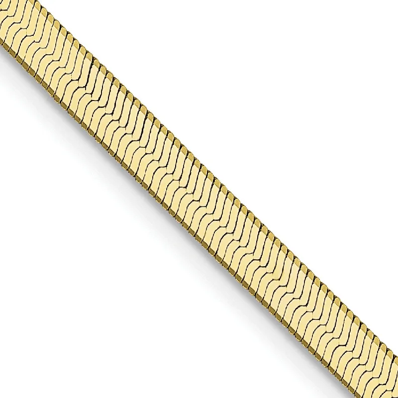 bold sapphire ridge necklace-10KT Yellow Gold 20-inch 3MM Herringbone Chain