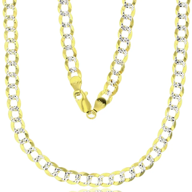 adjustable talon necklace-14KT Yellow Gold 22-inch 5.75MM Cuban Link Chain