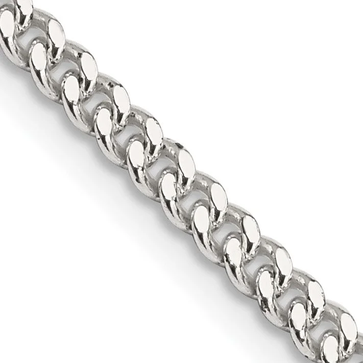 engraved loyalty chain necklace-Sterling Silver 36-inch 3MM Curb Chain