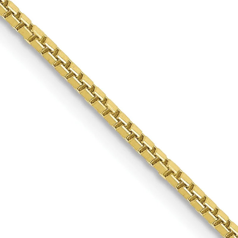 modern channel-set ruby necklace-10KT Yellow Gold 16-inch 1.3MM Lobster Clasp Box Chain