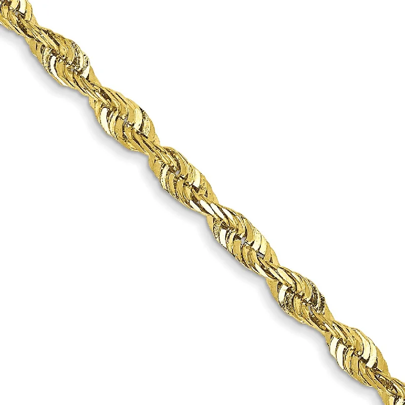 bold peridot layered necklace-10KT Yellow Gold 20-inch 2.25MM Rope Chain