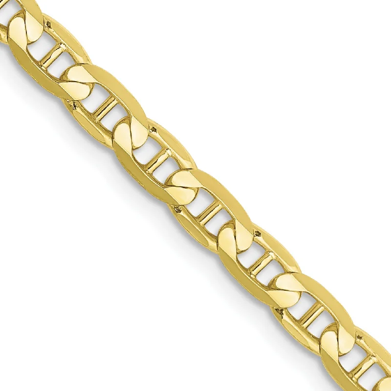 polished gold twist necklace-10KT Yellow Gold 22-inch 3.75MM Anchor Link Chain