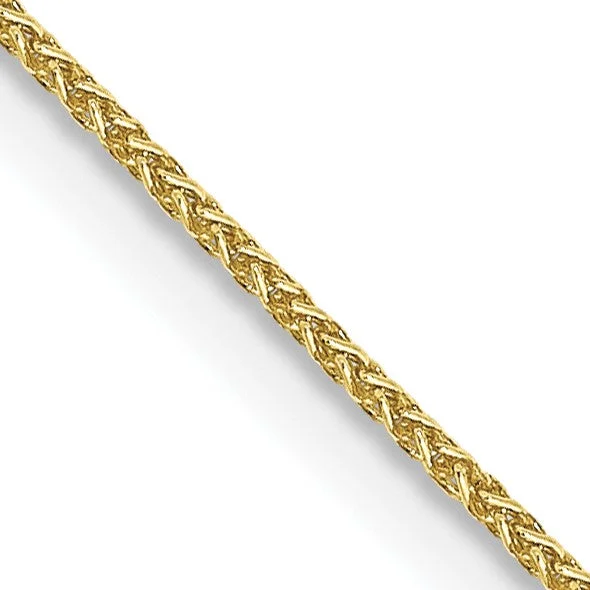 engraved legacy chain necklace-10KT Yellow Gold 30-inch 0.8MM Spiga Link Pendant Chain