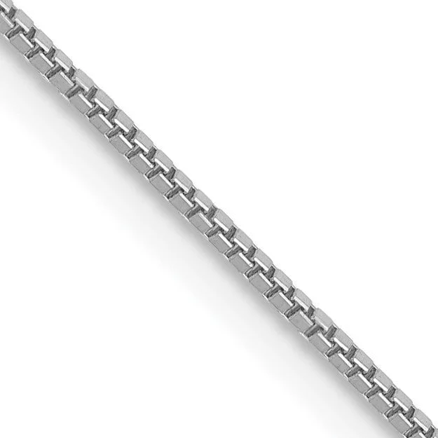 boho-inspired alexandrite necklace-14KT White Gold 14-inch 0.7MM Lobster Clasp Box Chain