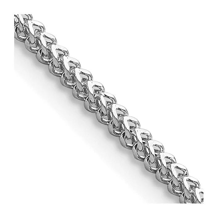 artisan-crafted silver necklace-14KT White Gold 24-inch 1.4MM Franco Chain