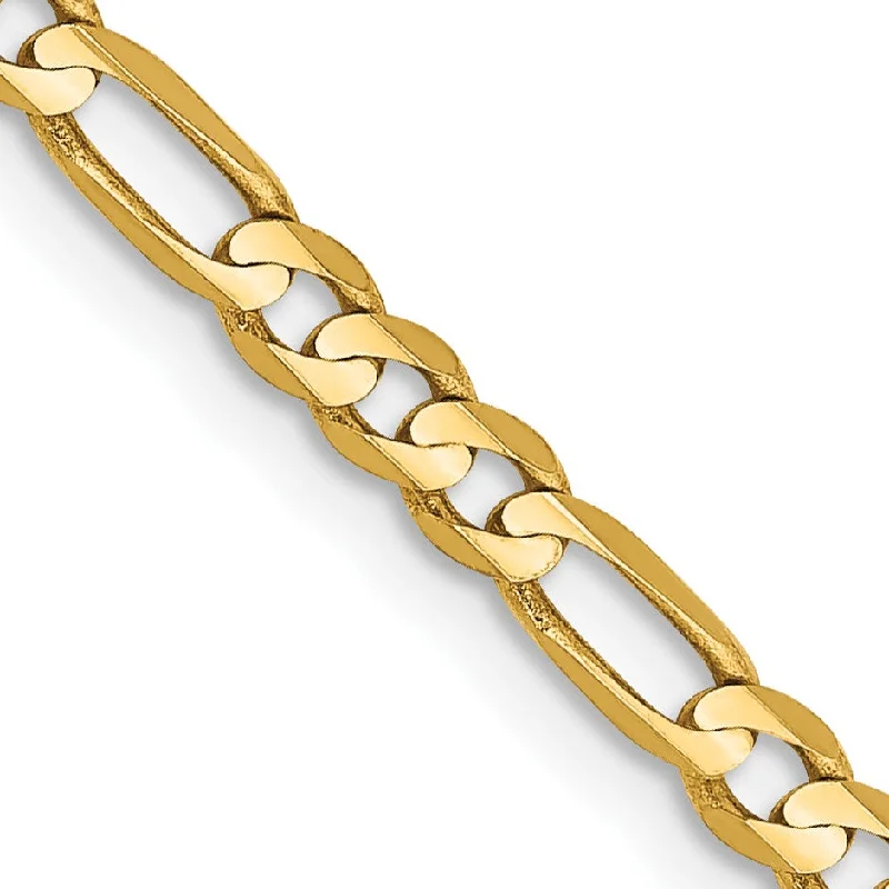 bold ruby ridge necklace-14KT Yellow Gold 16-inch 3MM Lobster Clasp Figaro Chain