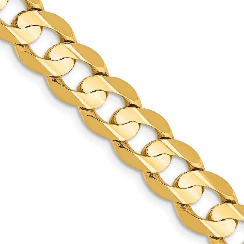 modern sleek orbit necklace-14KT Yellow Gold 20-inch 7.5MM Curb Chain