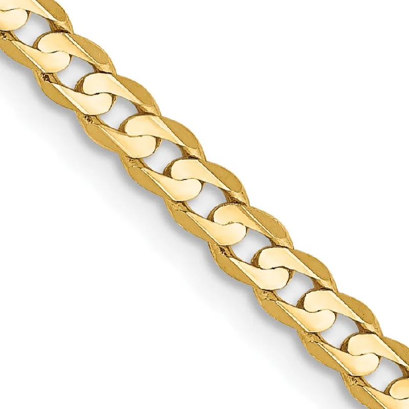 floral-inspired spinel necklace-14KT Yellow Gold 22-inch 3MM Lobster Clasp Curb Chain