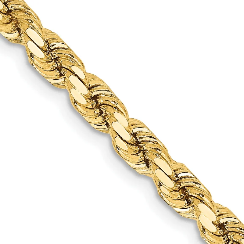 art deco spinel necklace-14KT Yellow Gold 24-inch 4.25MM Rope Chain