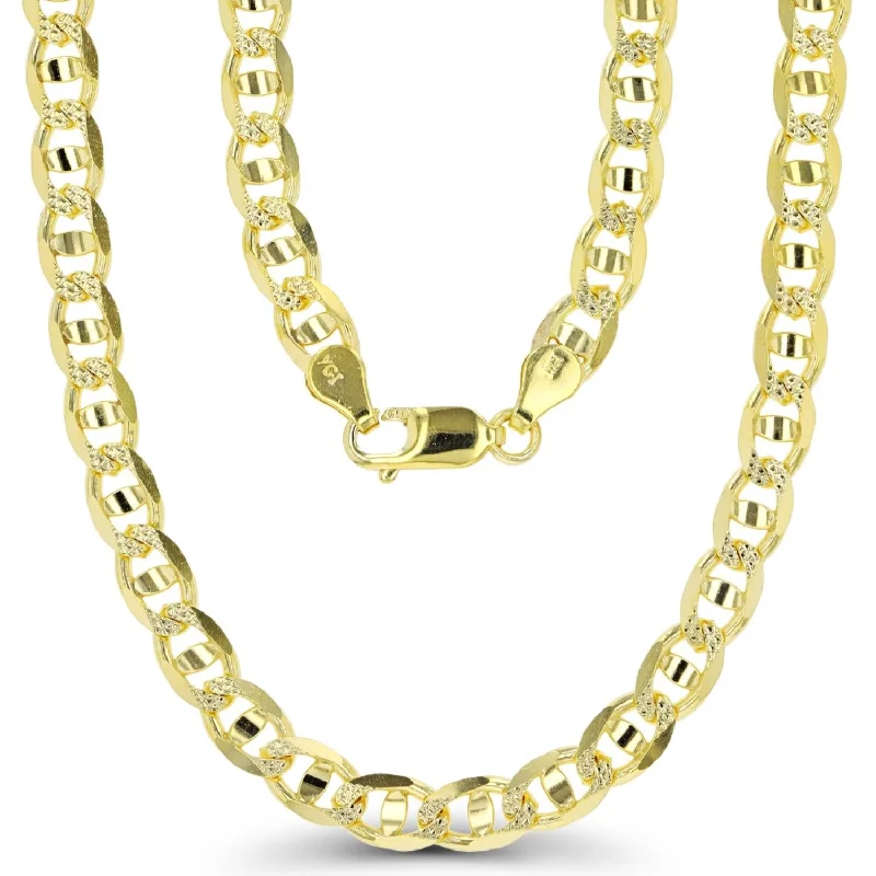 adjustable fern pendant necklace-14KT Yellow Gold 26-inch 6.25MM Anchor Link Chain