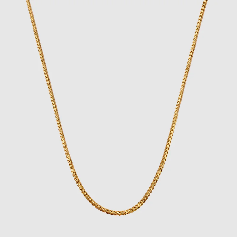 antiqued rose layered necklace-Cali Chain (Gold) 2mm