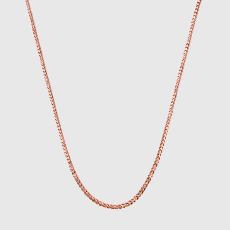 engraved honor pendant necklace-Cali Chain (Rose Gold) 2mm