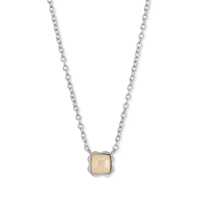 Coeur De Lion June Birthstone Cream Jade Necklace