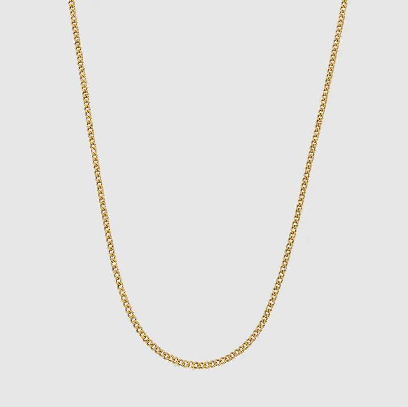 adjustable moss pendant necklace-Connell Chain (Gold) 2mm