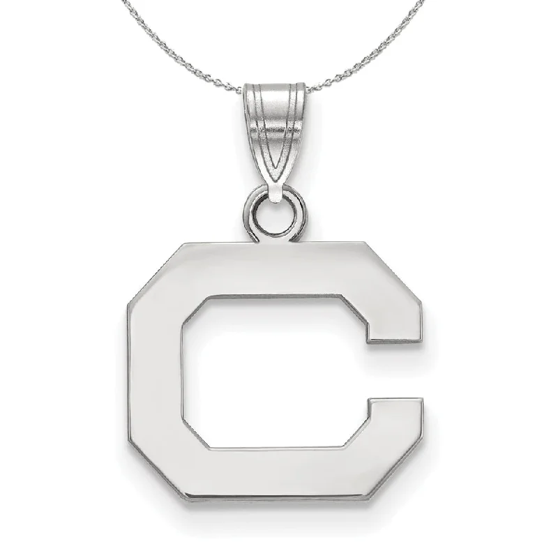 Sterling Silver California Berkeley Small Initial C Necklace