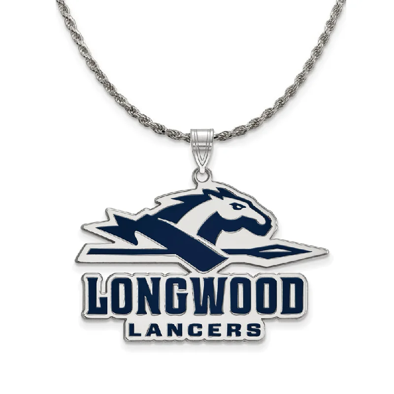 Sterling Silver Longwood U XL Enamel Pendant Necklace