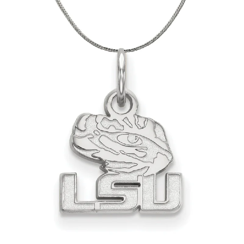 Sterling Silver Louisiana State XS (Tiny) Pendant Necklace