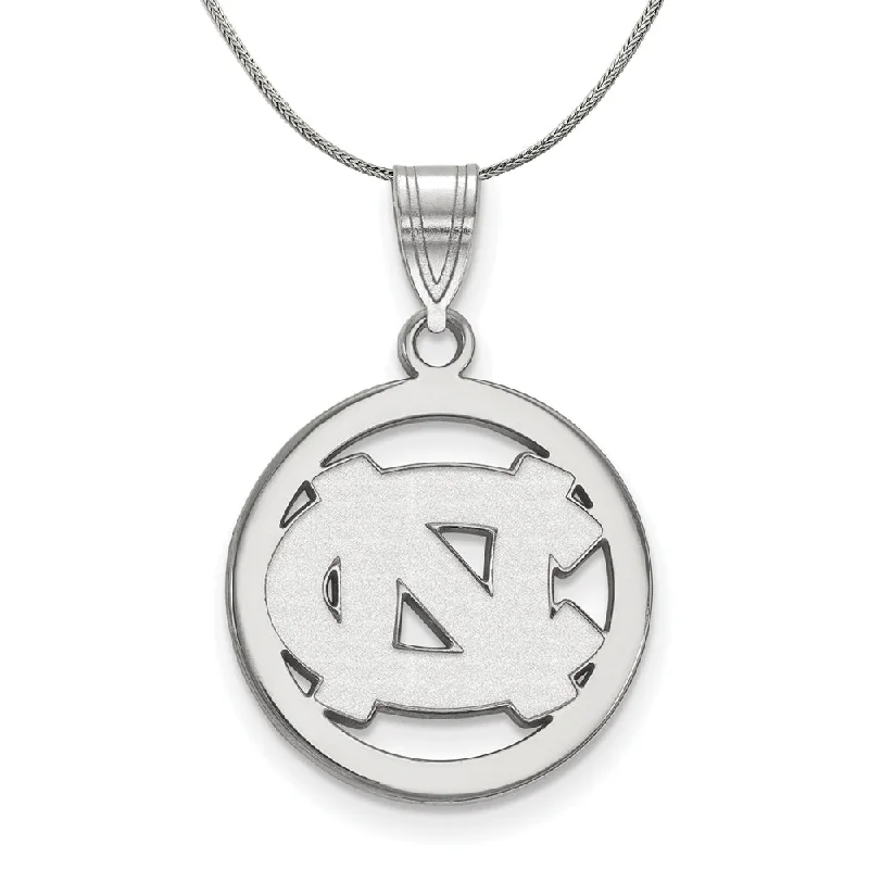 Sterling Silver North Carolina Small 'NC' Circle Necklace