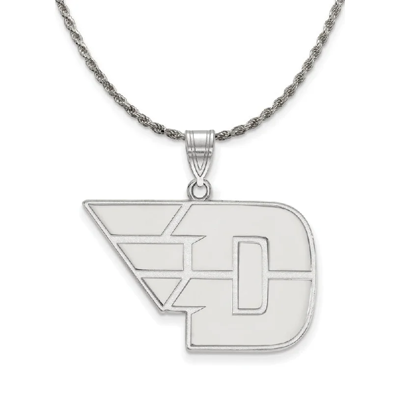 Sterling Silver U. of Dayton Large Pendant Necklace