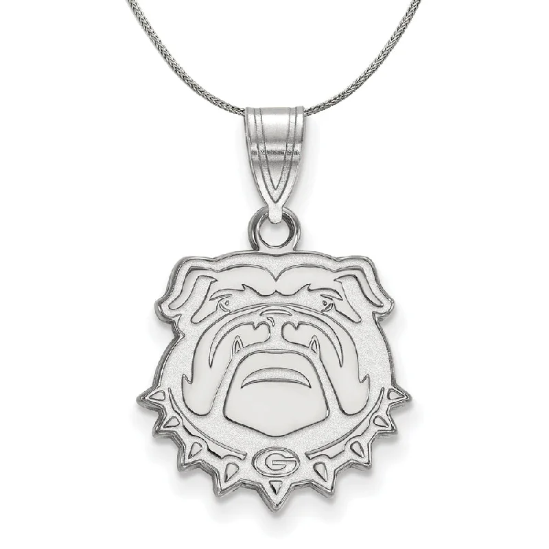 Sterling Silver U of Georgia Md Pendant Necklace