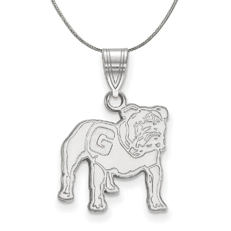 Sterling Silver U of Georgia Medium Necklace