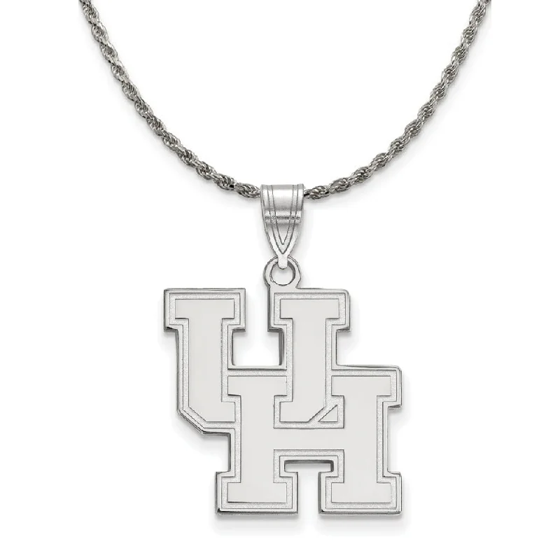 Sterling Silver U. of Houston Large Pendant Necklace