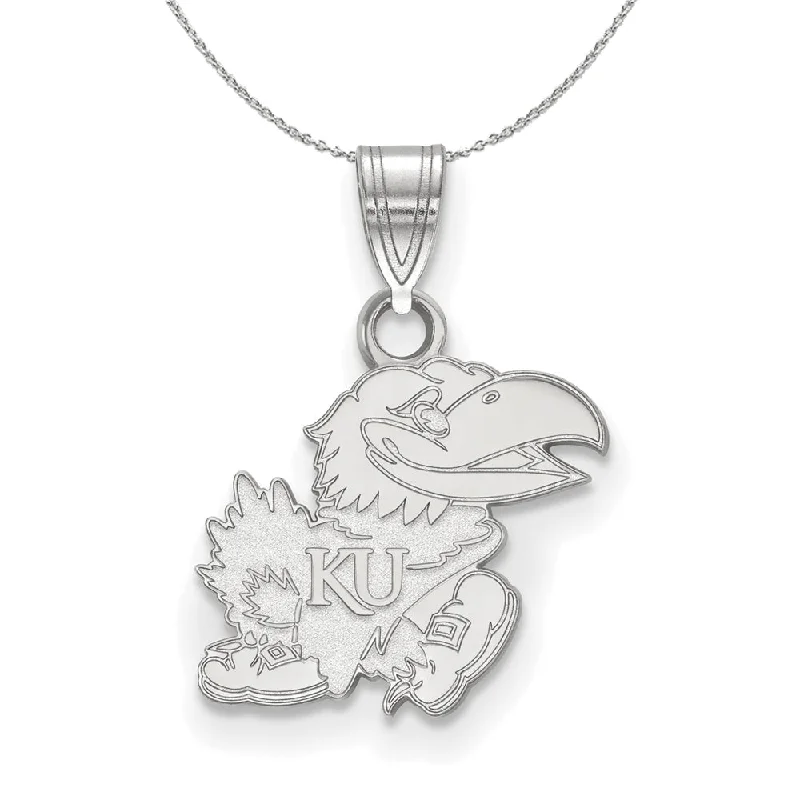 Sterling Silver U. of Kansas Small Pendant Necklace