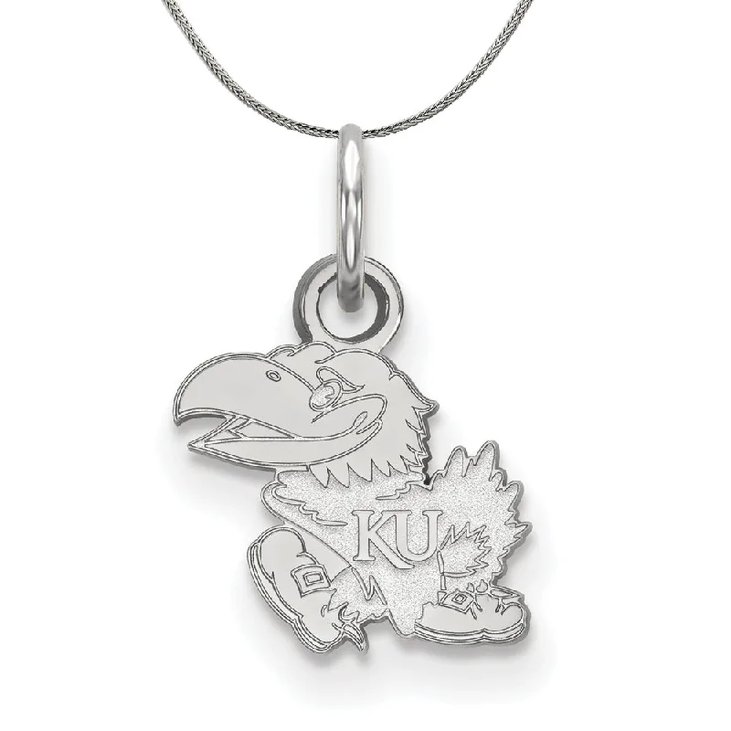 Sterling Silver U of Kansas XS (Tiny) Pendant Necklace