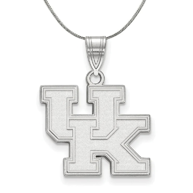 Sterling Silver U. of Kentucky Medium 'UK' Necklace