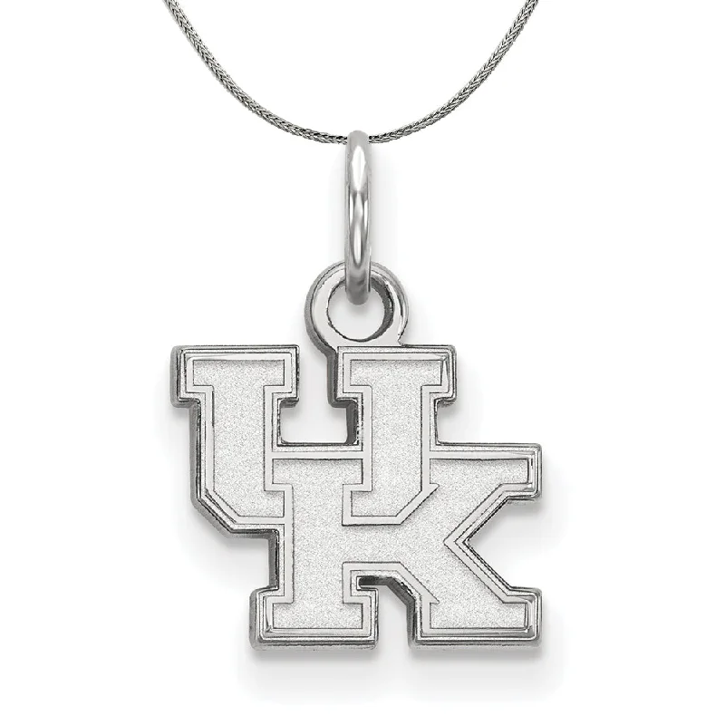 polished rose twist necklace-Sterling Silver U. of Kentucky XS (Tiny) 'UK' Pendant Necklace