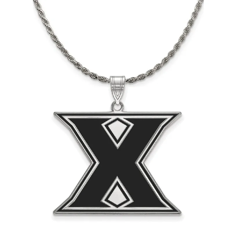 Sterling Silver Xavier U. XL Enamel 'X' Necklace