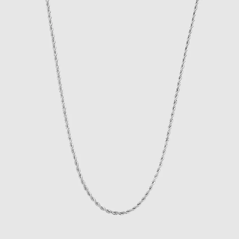 adjustable talon necklace-Rope (Silver) 2mm