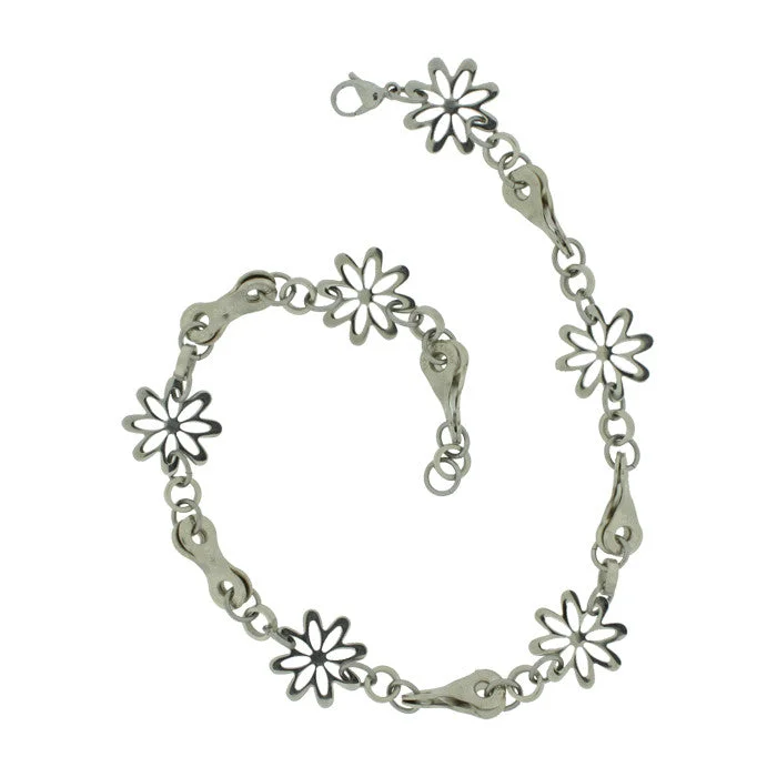 Stainless Steel Daisy Chain Necklace